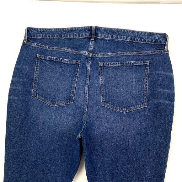 Old Navy Pop Icon Skinny Extra High Rise Raw Hem Women's size 22 Blue Denim Jean - Picture 2 of 4